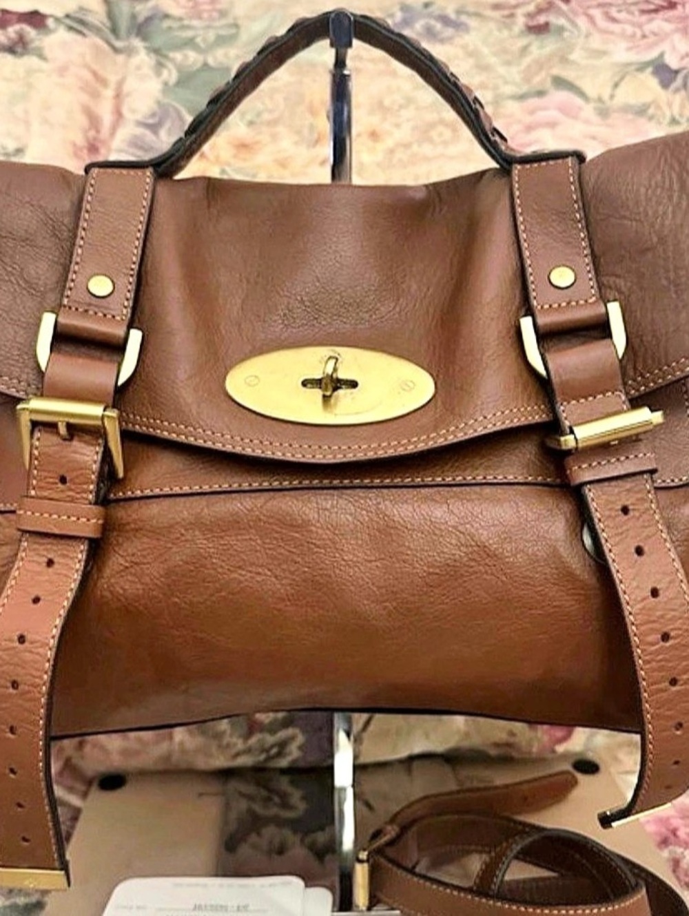 Mulberry Bayswater Leather Satchel in Brown